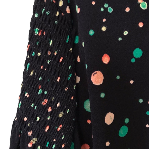 Like new EVRI 1X navy dotted blouse - Picture 2 of 5